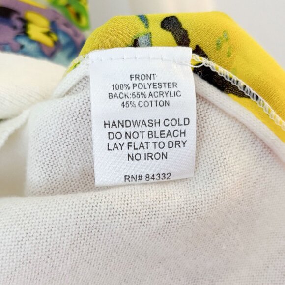 Two Sisters Colourful Patterned Panel Ivory Cardigan - Picture 6 of 6